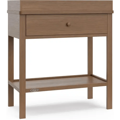 Graco Storage Baby Changing Table (Hazelnut) - GREENGUARD Gold Certified, Changing Table with Drawer, Changing Table Topper, Perfect for Any Nursery Decor