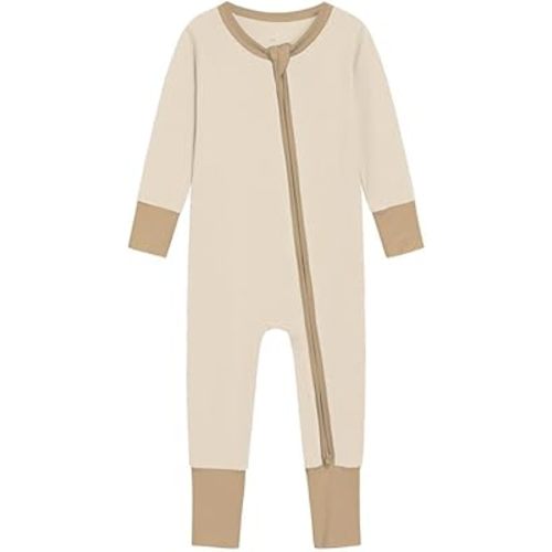Baby Zippered Rompers Newborn Unisex Sleepers Long Sleeve Jumpsuits Infant Zipper Romper-Viscose from Bamboo