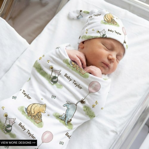 Personalised Swaddle & Beanie Set – The Custom Co