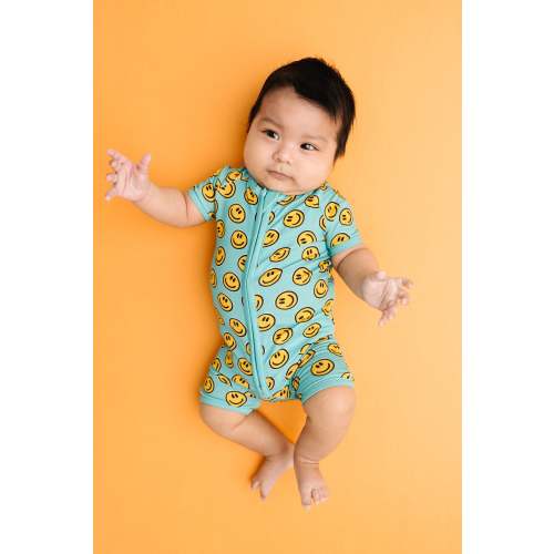 Happy Vibes Bamboo Short Romper