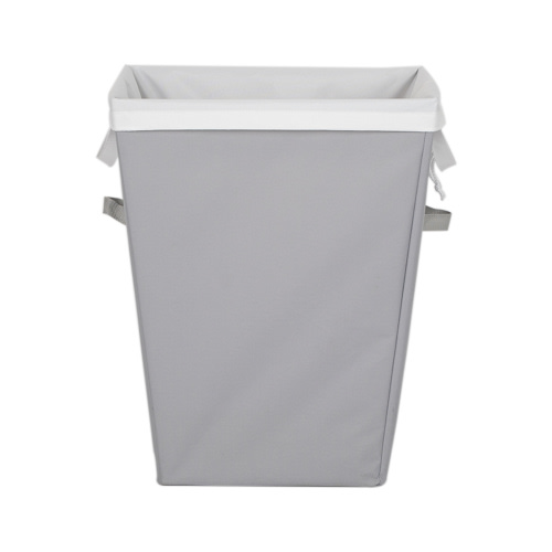 Mainstays Rectangular Polyester Laundry Hamper with Removable Liner for All Age Group, Gray