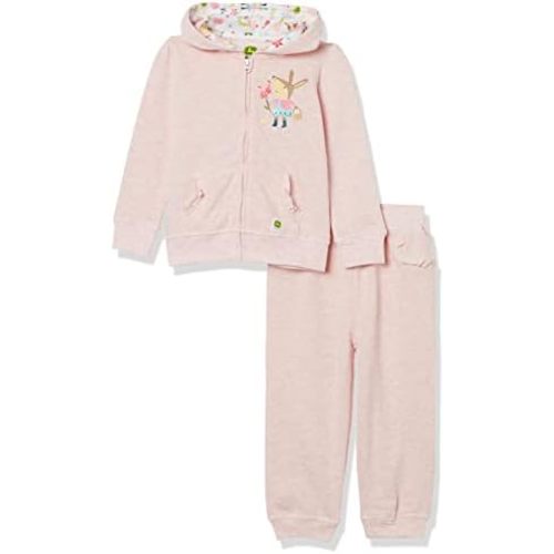 John Deere baby-girls Infant Girls' Hoodie and Pant Set