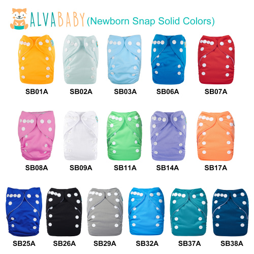 (Multi-Packs) 20PCS Newborn Pocket Cloth Diapers With 20 Inserts for Baby under 12lbs