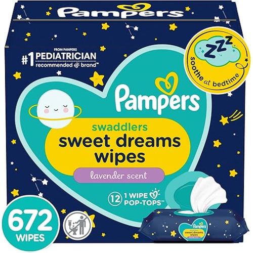 Pampers Baby Wipes Swaddlers Sweet Dreams 12X 672 Count