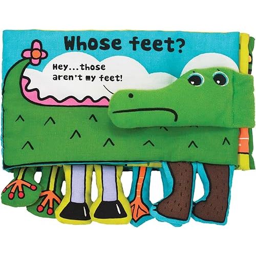 Melissa & Doug Soft Activity Baby Book - Whose Feet?, 2000+ toys - 1 EA, Multi color