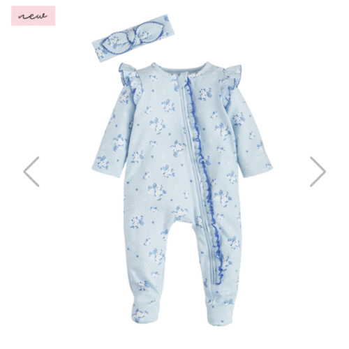 Ditsy Floral Baby Sleeper | Mud Pie