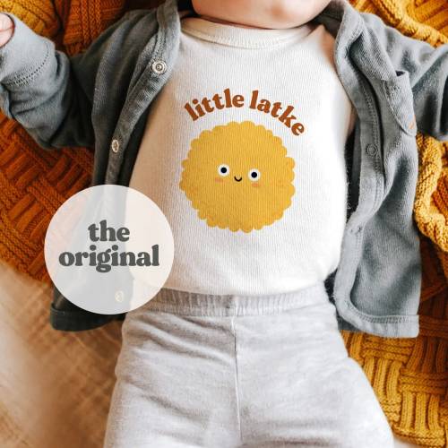 Little Latke Cute Hanukkah Onesie®, Chanukah Onesie®, Vintage Hanukkah Onesie®, Baby Hanukkah Outfit, Family Hannukah shirts, Newborn Baby