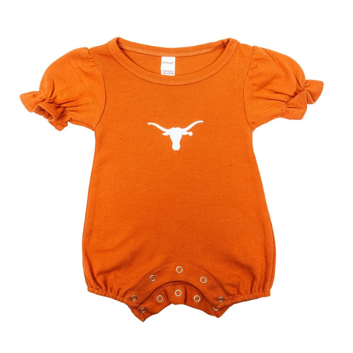 Infant Texas Longhorns Puff Sleeve Romper | University Co-op