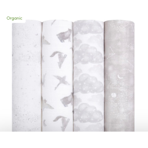aden + anais | Map the Stars Organic Muslin Swaddle Blanket 4pk