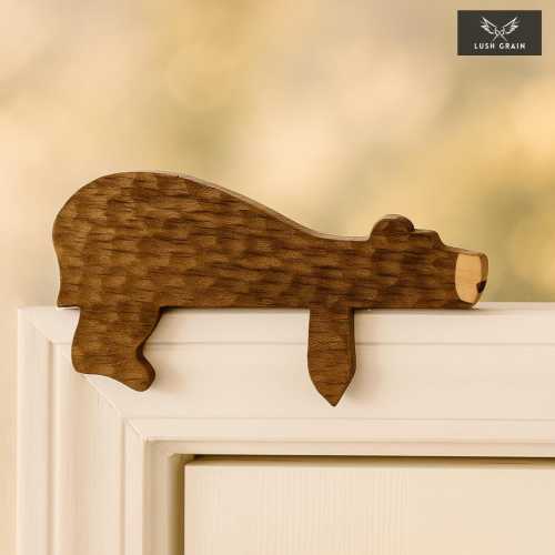 Wooden Bear Door Topper