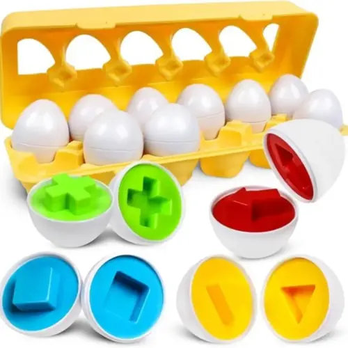 Egg Sensory Toy, Colors and Shapes Sorter Puzzle, 1 Set Earl - TikTok Shop