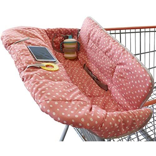 Suessie Shopping Cart Cover and High Chair Cover, Pink Dots
