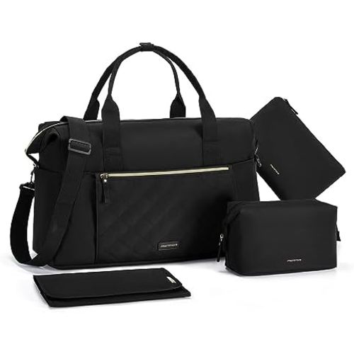 mommore Diaper Bag Tote Mommy Bag for Hospital Large Capacity Maternity Bag Water-Resistant Diaper Bag With Changing Pad