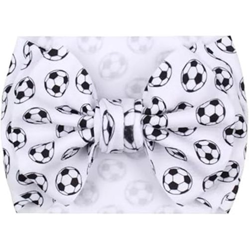 J&J Boutiques Soccer 7'' Bow Headwrap, One Size Fits All