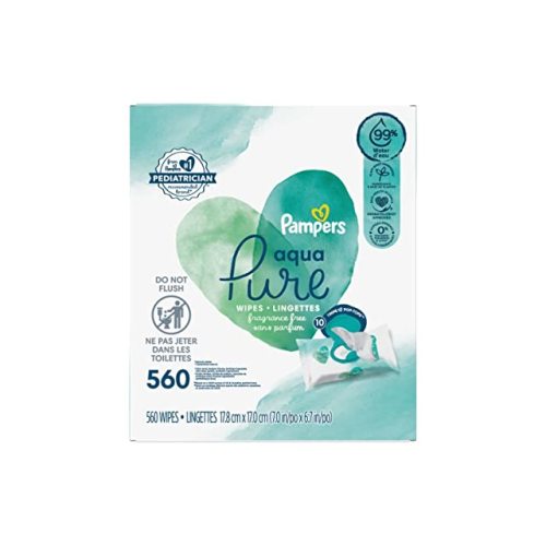 Pampers Aqua Pure Sensitive Baby Wipes 1X Pop-Top 56 Count