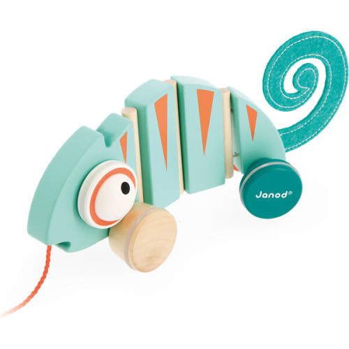 TROPIK - PULL ALONG CHAMELEON - Janod Push & Pull | Maisonette