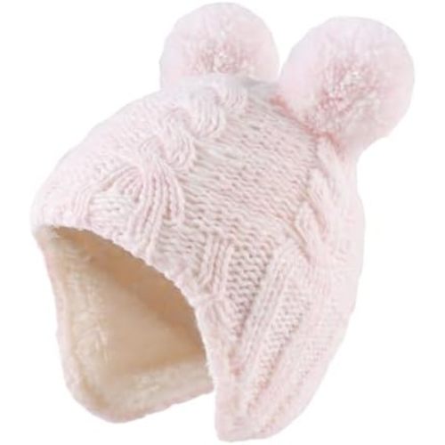 Zsedrut Winter Baby Boy Hats Pompom Baby Beanie for Girls Fleece Newborn Infant Toddler Beanie