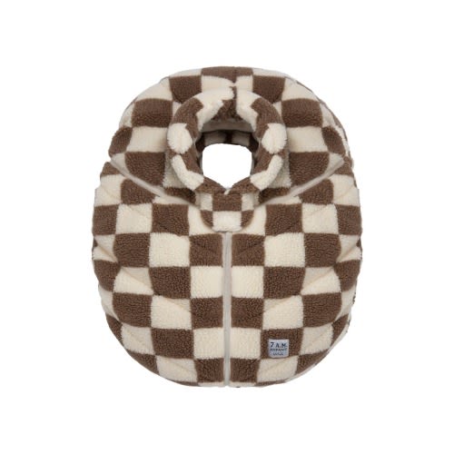 Faux Shearling Trim Car Seat Cocoon, 0-12 M