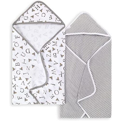 Amazon.com : Burt's Bees Baby - Hooded Towels, Absorbent Knit Terry, Super Soft Single-Ply, 100% Organic Cotton 2 Pack), A-Bee-C, 2 Pack : Baby