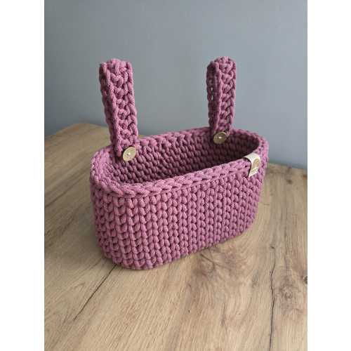 Cotton hanging basket for newborn, organizer hanging on baby bed, box for books and plush toys, gift for new parents