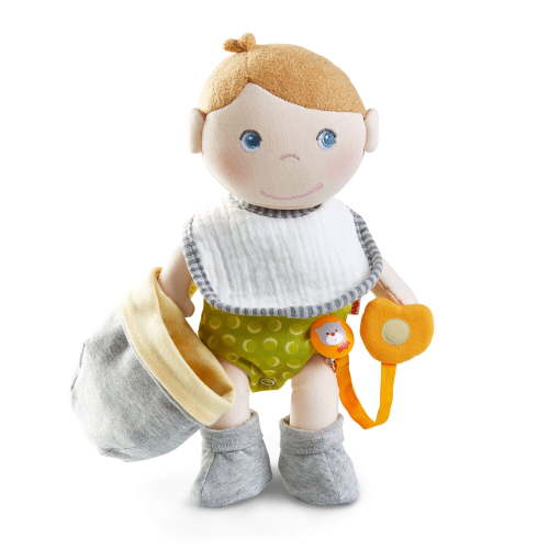 HABA Soft Doll Maxime Baby Doll Accessories Set - Machine Washable Plush Toys
