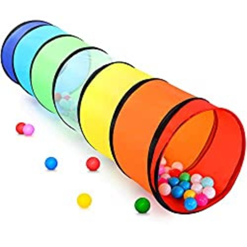 Kids Play Tunnel Tent for Toddlers, Colorful Pop Up Crawl Tunnel Toy for Baby Infant Children or Dog Cat Pet with Breathable Mesh, Collapsible Gift for Boy and Girl Play Tunnel Indoor and Outdoor Game