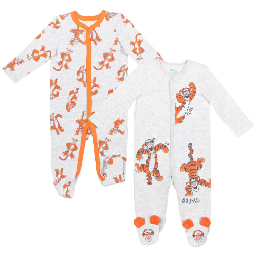 Disney Winnie the Pooh Tigger Newborn Baby Boys 2 Pack Snap Sleep N' Plays Newborn to Infant