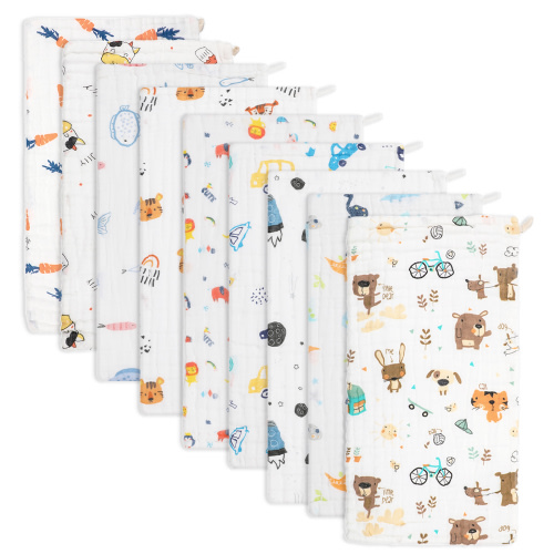 10 Pack Muslin Burp Cloths Baby Burp Clothes for Boy Girls 100% Cotton Large 20''X10'' 6 Layers Thicken Super Soft Absorbent