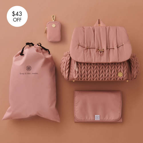 Levy Backpack Diaper Bag- Dusty Rose