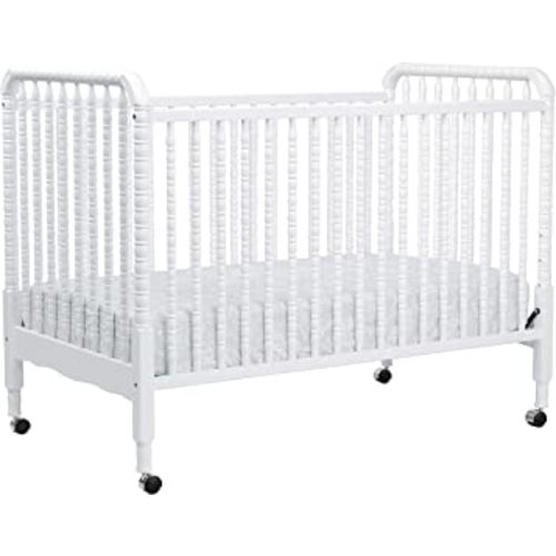 DaVinci Jenny Lind 3-in-1 Convertible Crib in White, Removable Wheels, Greenguard Gold (Mattress Not Included)