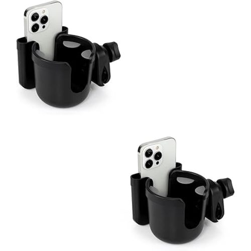 Accmor 2-in-1 Walker Cup Holder with Phone Holder, Wheelchair Cup Holder, Rollator Cup Holder, Cup Phone Holder for Walker, Wheelchair, Rollator, Mobility Scooter