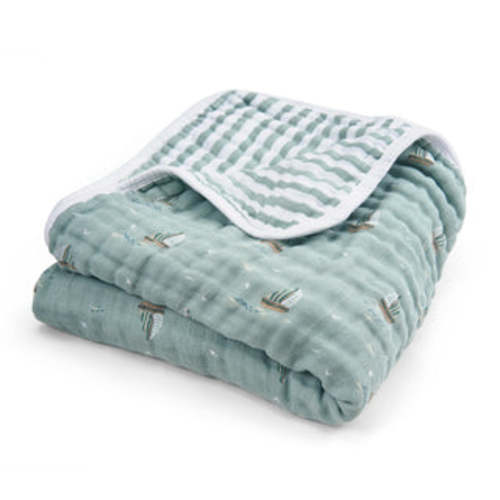 Organic Cotton Muslin Blanket in Sailing Seas | aden + anais