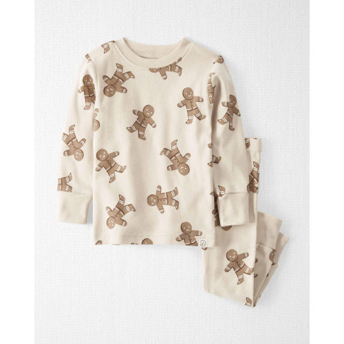 Baby Organic Cotton Pajamas Set in Gingerbread Man Print
 - Little Planet | Carter's