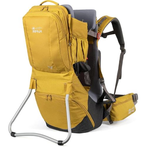 WIPHA Baby Backpack Carrier, Upgraded Carrying System Baby Hiking Backpack Carrier, Ergonomic Pro Hiking Baby Carrier Backpack with Safety Seat, Lightweight Large Capacity Toddler Carrier