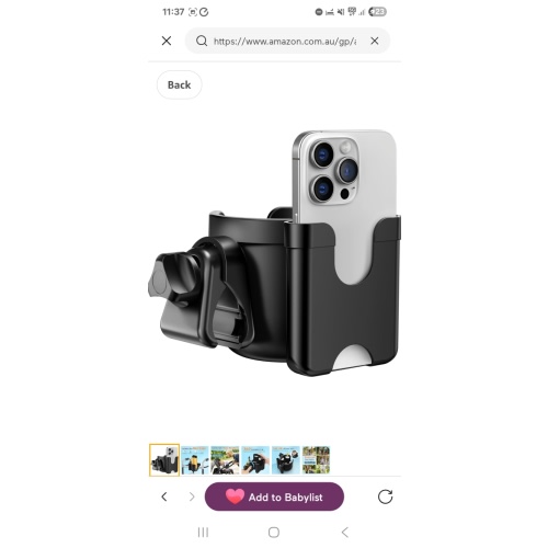 Guiseapue - Stroller Cup Holder with Phone Holder, Universal Bottle Holder for Wheelchair Walker Bike Scooter Stroller Accessories for Uppababy Nuna Bugaboo Doona Stroller Gifts for Women Mom Men : Amazon.com.au: Baby