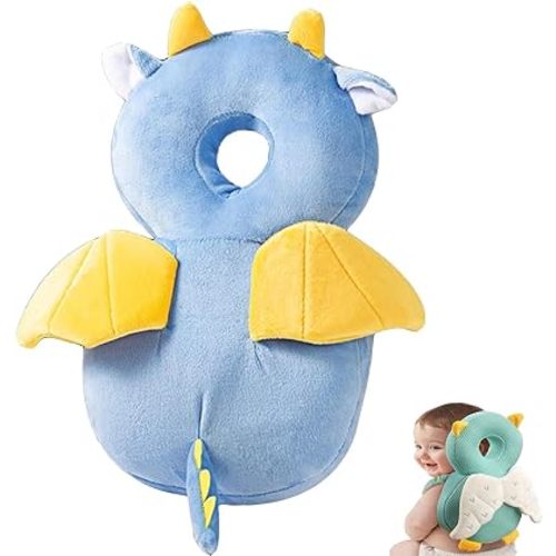 Baby Walker Head Protector Backpack Wear,Toddler Adjustable Baby Head Protection, Safety Pad Backpack for 5-24 Months Baby Learning Walking Crawling,Baby Head Protection Pad (Dinosaur)