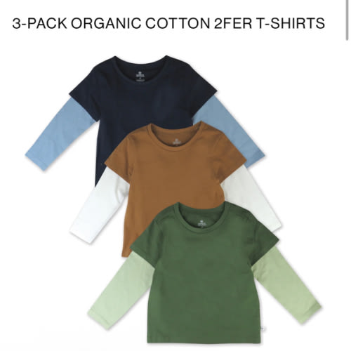 3-Pack Organic Cotton 2fer T-Shirts | Honest Baby Clothing