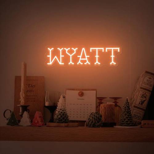 Custom Cowboy/Cowgirl name neon sign, Western nursery decor, Baby shower gift, Longhorn neon sign, Large name sign