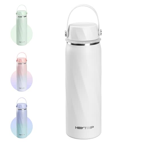 HEYTRIP Vacuum Insulated Breastmilk Cooler Bottle, 20oz Stainless Steel Portable Breastmilk Chiller, Reusable Storage Container Keeps Milk Fresh for 36+ Hours, TSA Approved, Snow White