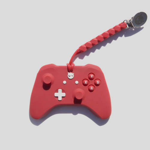 The One in Lava Red Teether – BabyGlitch