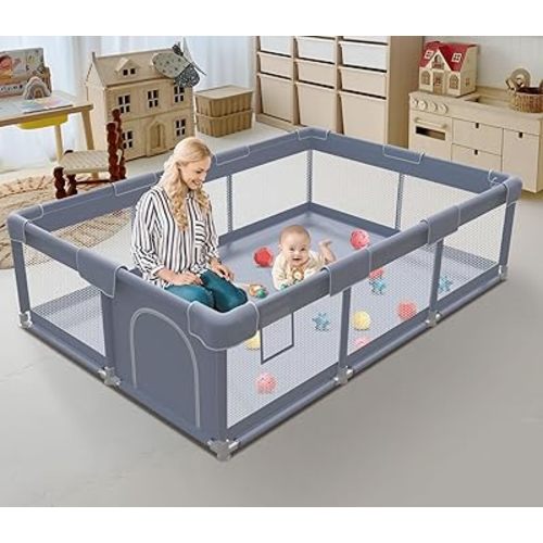 Baby Playpen 74x50 Inch, Playpen for Babies and Toddlers, Baby Play Pen Pin Indoor Outdoor Baby Play Fence