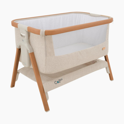 Tutti Bambini CoZee Bedside Crib - Scandinavian Walnut/Ecru