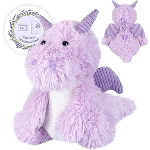 Heatable & Coolable Dragon Stuffed Animals, Heated Stuffed Animals Microwave Heating Pad Stuffed Dragon Plush Toys, Dragon Plushies Heating Pad for Period Cramps & Pain Relief, Dragon Gifts