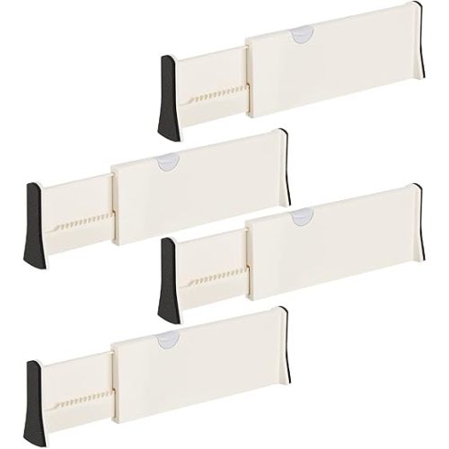 4-Pack Adjustable Drawer Dividers Organizer Separators - Good Grips Dresser Organizer