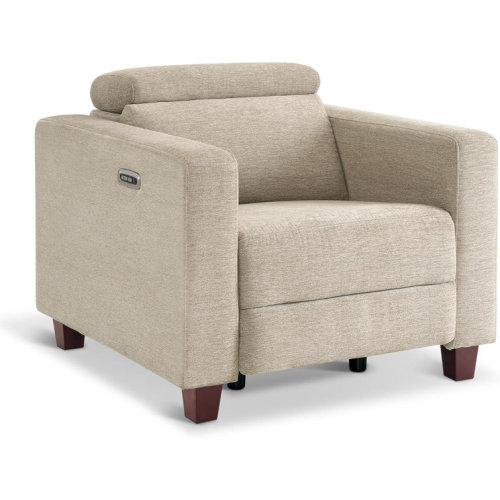 Cabrero Wall-hugger Power Recliner, High Leg Recliner with Adjustable Headrest, Fabric Upholstered