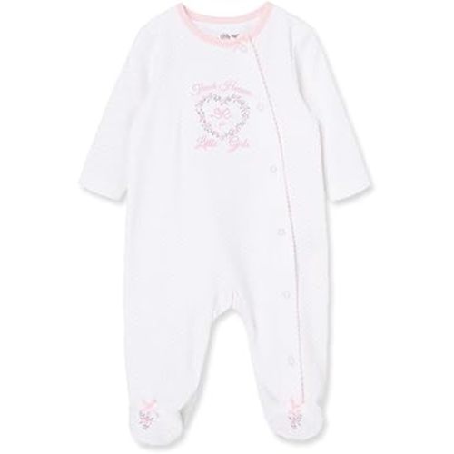 Little Me Clothes for Baby Girls' 100% Cotton Scratch-Free Tag Footie Sleeper, Preemie to 9 Months