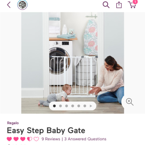 Amazon.com: Regalo Easy Step 38.5-Inch Wide Walk Thru Baby Gate, Includes 6-Inch Extension Kit, Pressure Mount Kit, Wall Cups : Baby