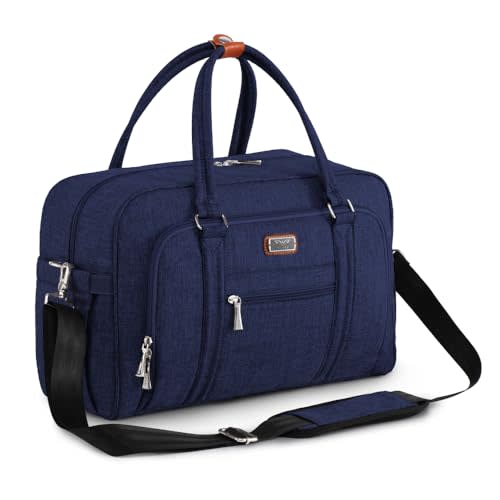 WELAVILA Diaper Bag Tote - Large Convertible Baby Bags With Changing Pad & Insulated Pockets For Mom & Dad - Unisex Multifunction Travel Diaper Tote - Travel Diaper Bag - Navy Blue - Baby Travel Bag