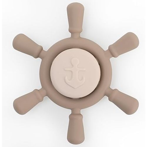 Suction Spinning Toy, Silicone Toddler Sensory Toys for Bath Toys Birthday Gift (Shifting Sand&Sand)