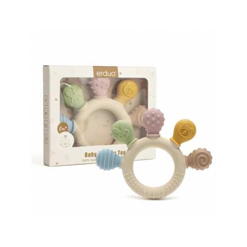 1pc Baby Teething Toy, Colorful Soft Silicone Teething Ring, Sensory Teether, Suitable For 0-3 Years Old Infants And Toddlers, Gift | SHEIN USA